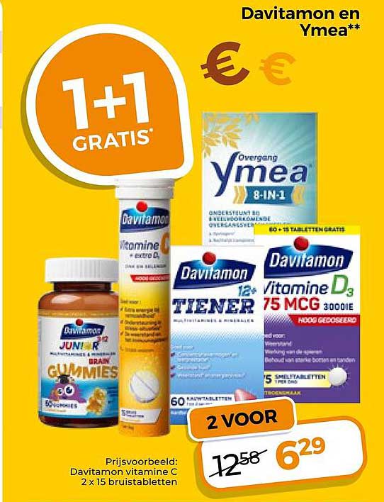 Davitamon en Ymea** 1+1 GRATIS