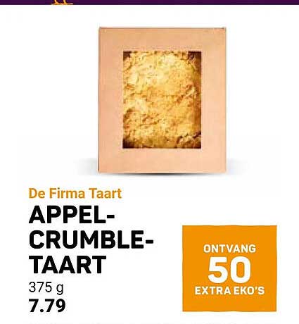 De Firma Taart APPEL-CRUMBLE-TAART