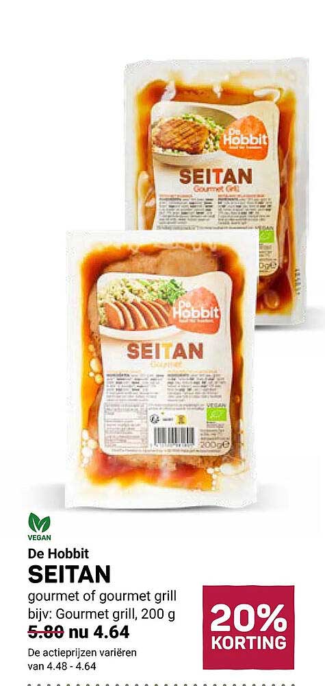 De Hobbit SEITAN gourmet of gourmet grill bijv: Gourmet grill, 200 g 20% KORTING