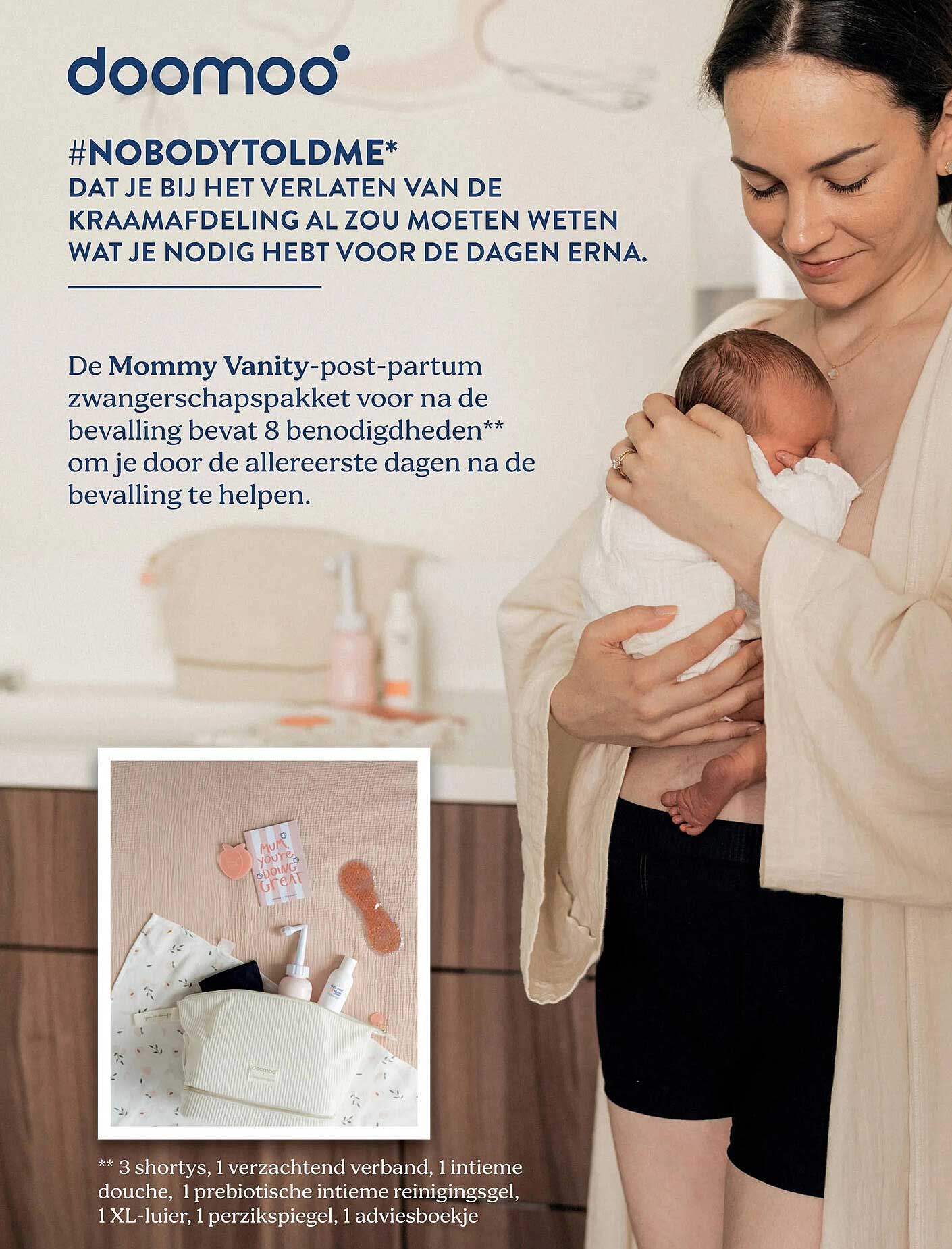 De Mommy Vanity-post-partum zwangerschapspakket voor na de bevalling