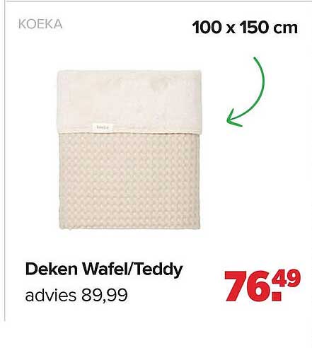 Deken Wafel/Teddy