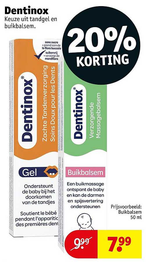 Dentinox Keuze uit tandgel en buikbalsem 20% KORTING