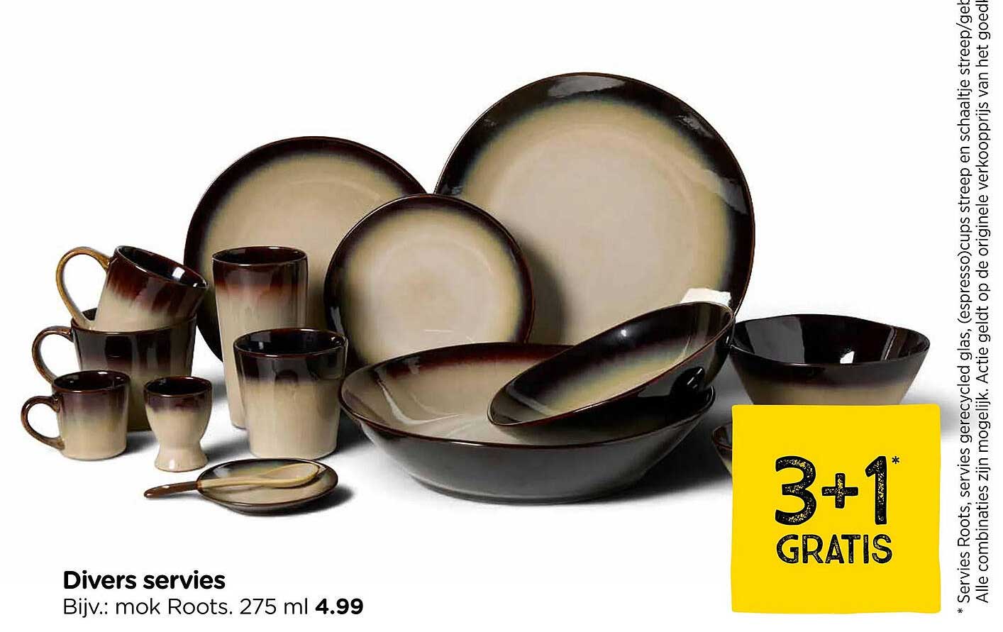 Divers servies 3+1 GRATIS