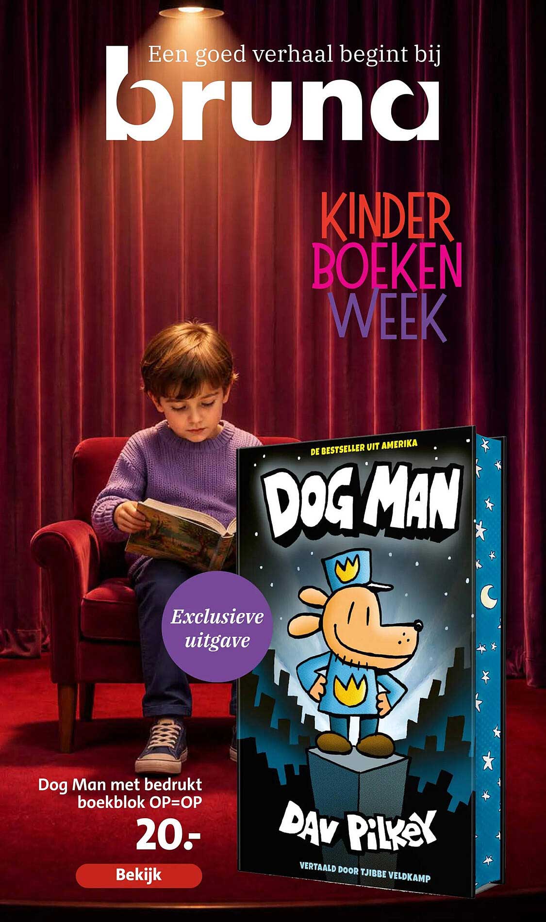 Dog Man met bedrukt boekblok OP=OP