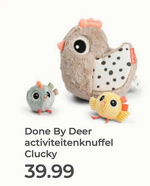 Done By Deer activiteitenknuffel Clucky