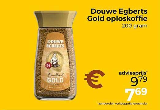 Douwe Egberts Gold oploskoffie 200 gram