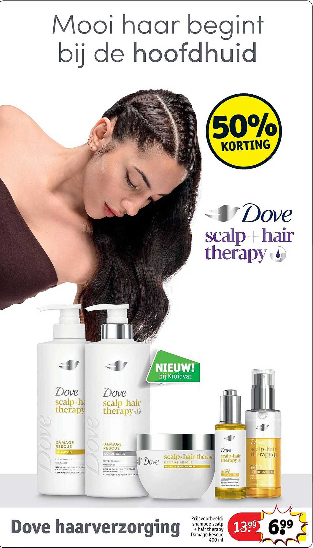 Dove haarverzorging 50% korting