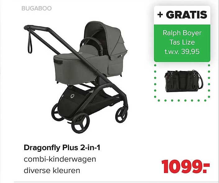 Dragonfly Plus 2-in-1 combi-kinderwagen diverse kleuren + GRATIS Ralph Boyer Tas Lize t.w.v. 39,95