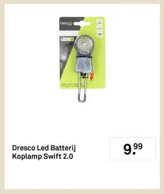 Dresco Led Batterij Koplamp Swift 2.0