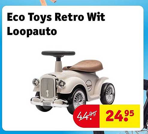 Eco Toys Retro Wit Loopauto