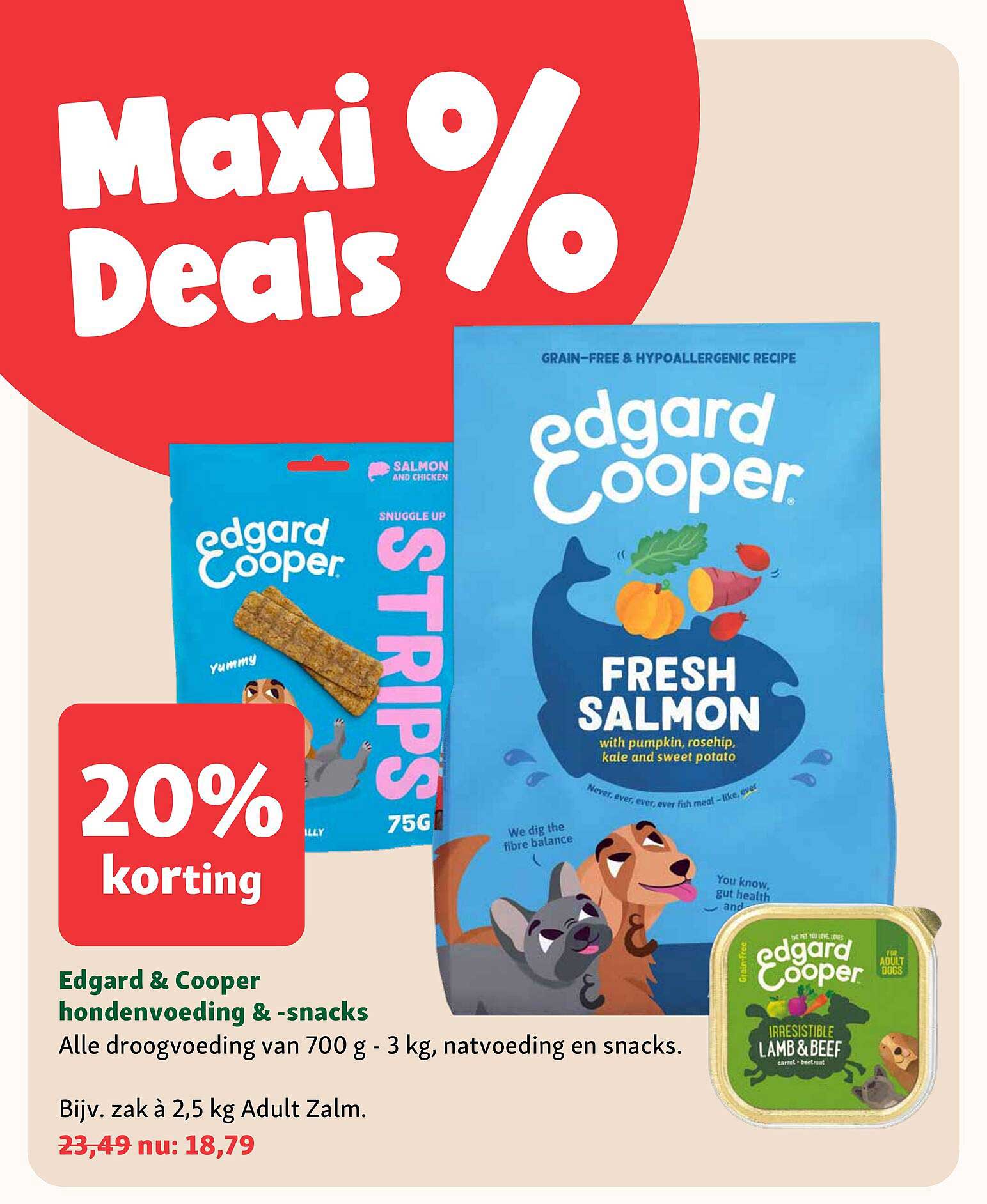 Edgard & Cooper hondenvoeding & -snacks 20% korting