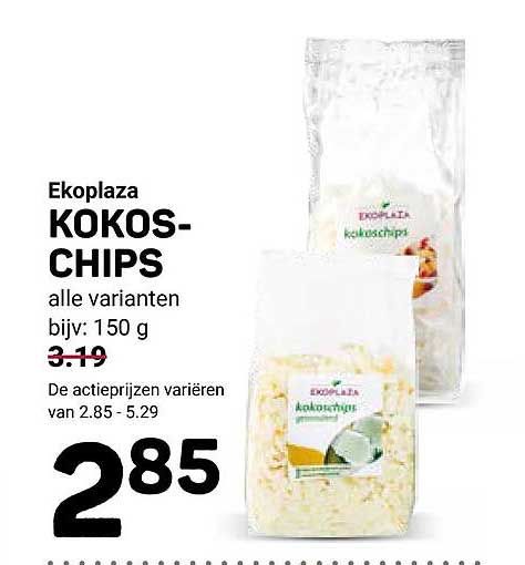 Ekoplaza KOKOS-CHIPS alle varianten bijv: 150 g