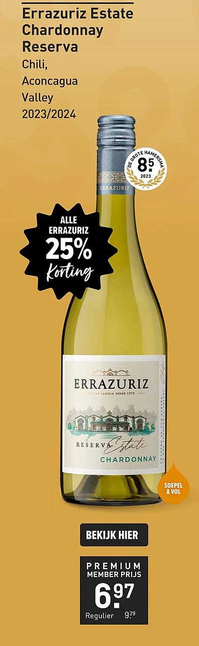 Errazuriz Estate Chardonnay Reserva Chili, Aconcagua Valley 2023/2024