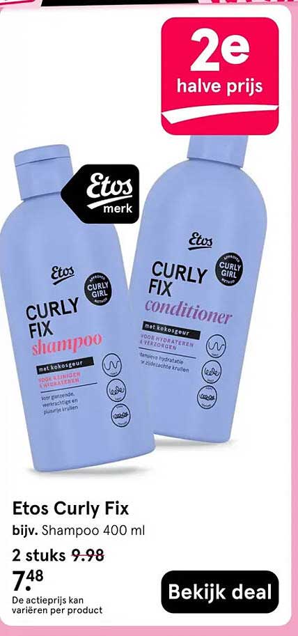 Etos Curly Fix 2e halve prijs