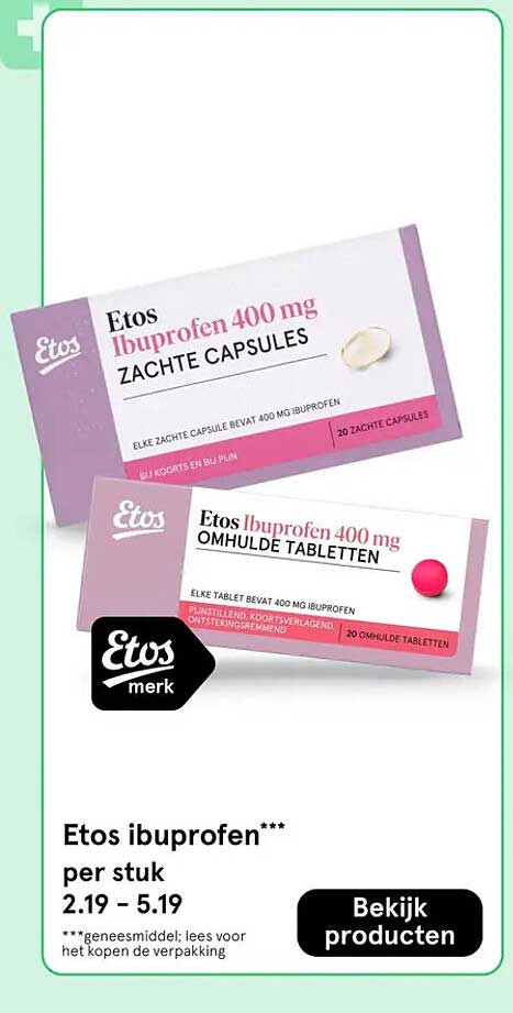Etos ibuprofen*** per stuk