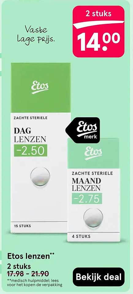 Etos lenzen** 2 stuks
