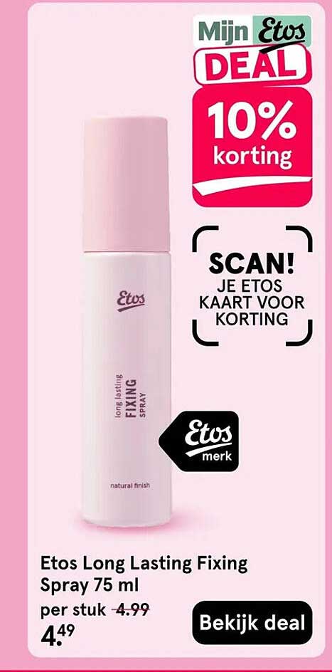 Etos Long Lasting Fixing Spray 75 ml