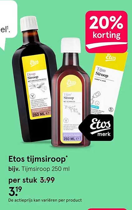 Etos tijmsiroop*