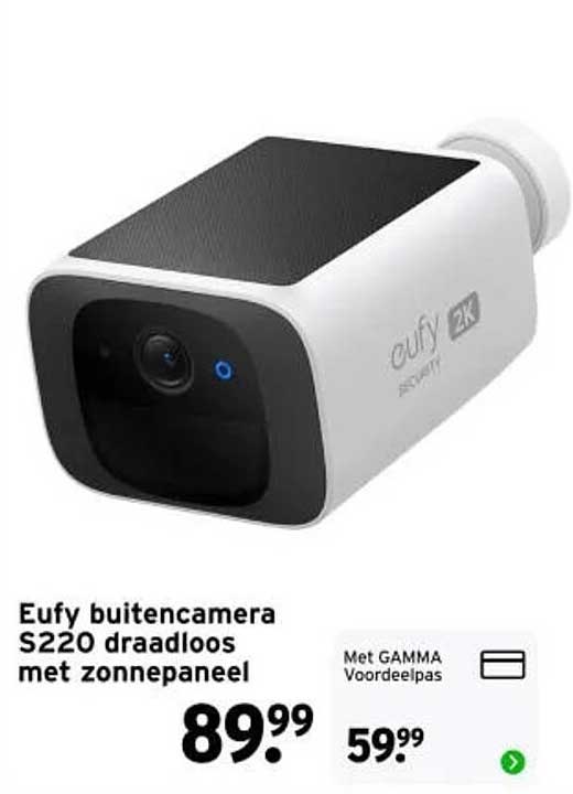 Eufy buitencamera S220 draadloos met zonnepaneel