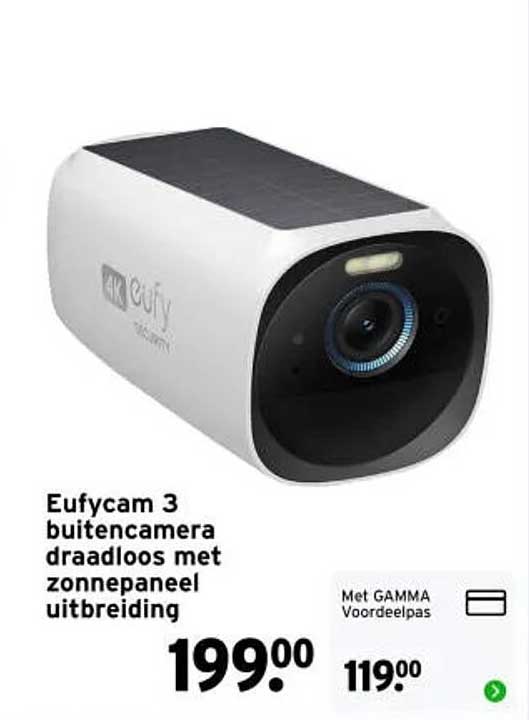 Eufycam 3 buitencamera draadloos met zonnepaneel uitbreiding