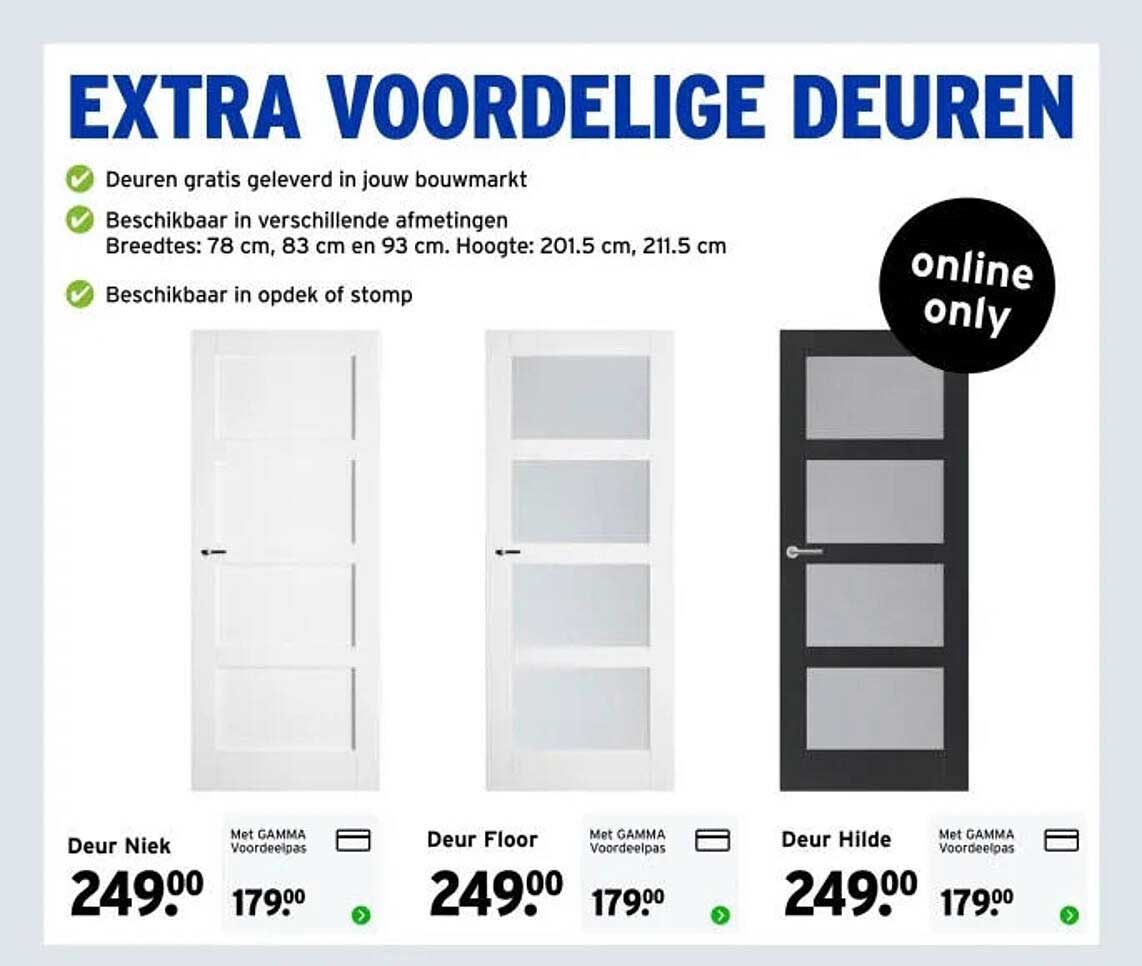 EXTRA VOORDELIGE DEUREN
