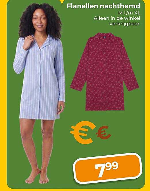 Flanellen nachthemd