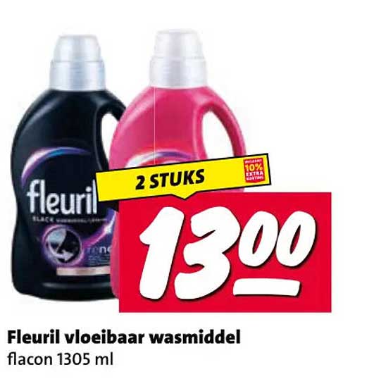 Fleuril vloeibaar wasmiddel flacon 1305 ml 2 STUKS