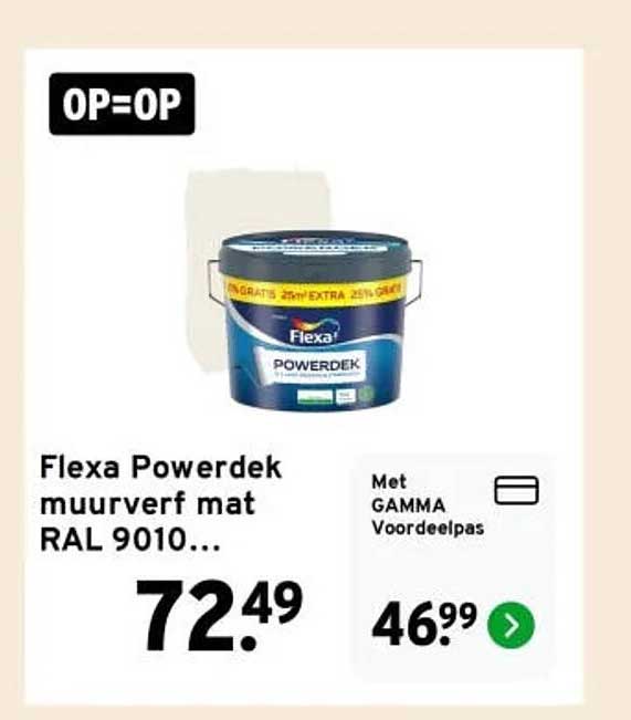 Flexa Powerdek muurverf mat RAL 9010...