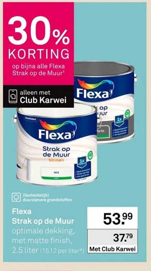 Flexa Strak op de Muur 30% korting