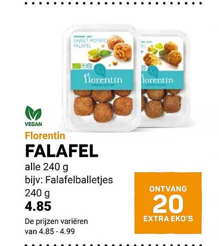 Florentin FALAFEL alle 240 g bijv: Falafelballetjes 240 g