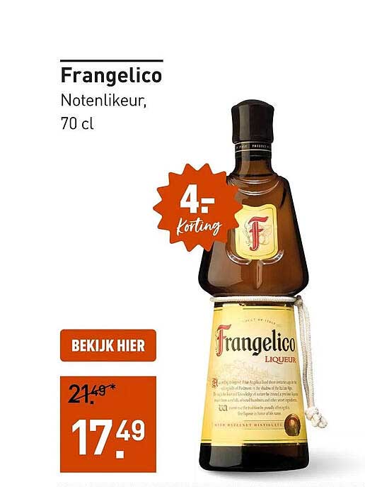 Frangelico Notenlikeur, 70 cl