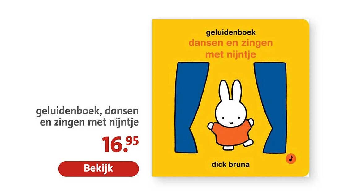 geluidenboek, dansen en zingen met nijntje