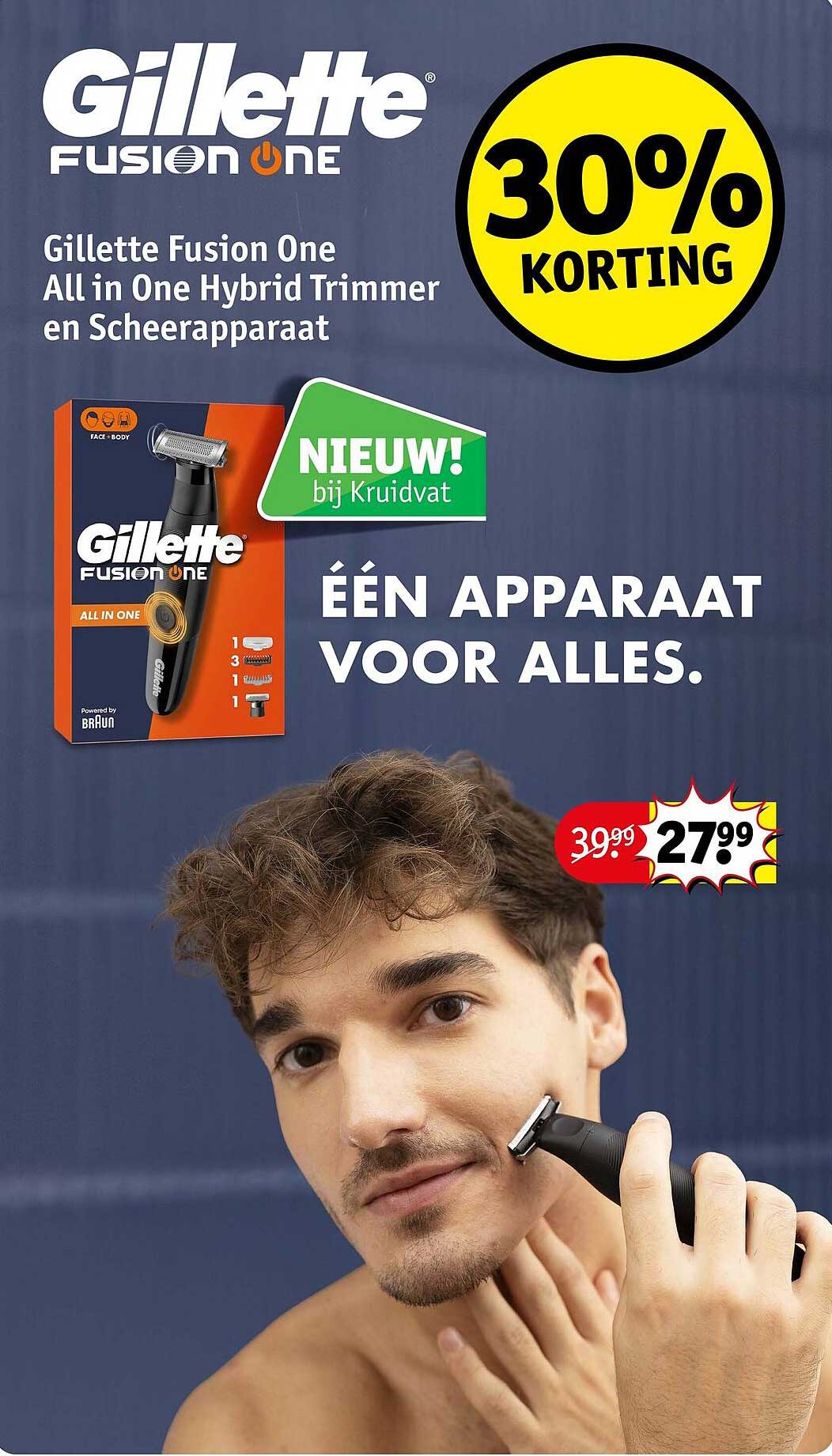 Gillette Fusion One All in One Hybrid Trimmer en Scheerapparaat 30% korting