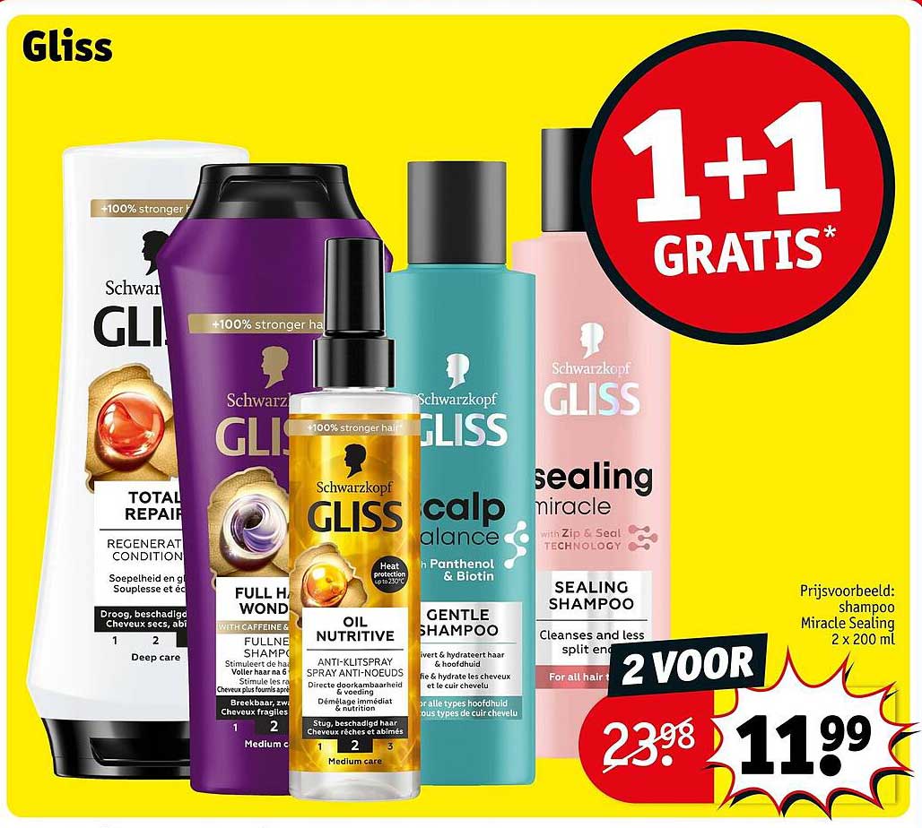 Gliss 1+1 GRATIS*