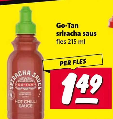 Go-Tan sriracha saus fles 215 ml