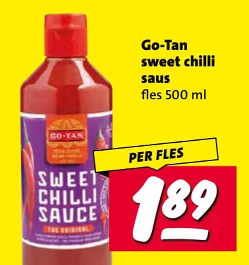 Go-Tan sweet chilli saus fles 500 ml