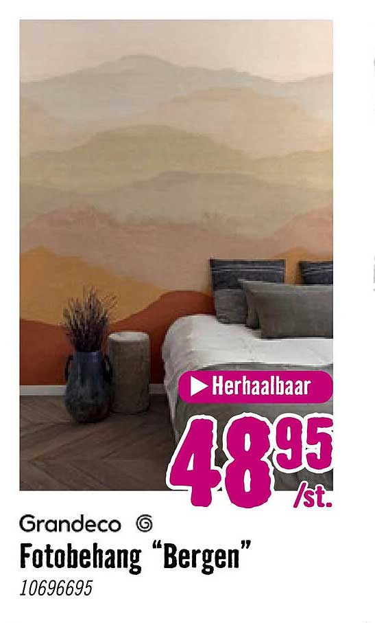 Grandeco Fotobehang “Bergen” Herhaalbaar