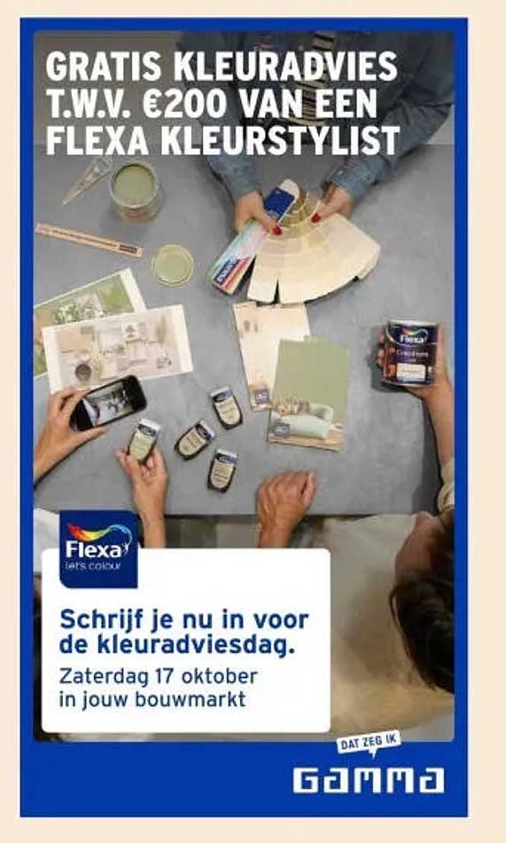 GRATIS KLEURADVIES T.W.V. €200 VAN EEN FLEXA KLEURSTYLIST