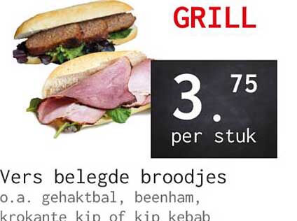 GRILL Vers belegde broodjes