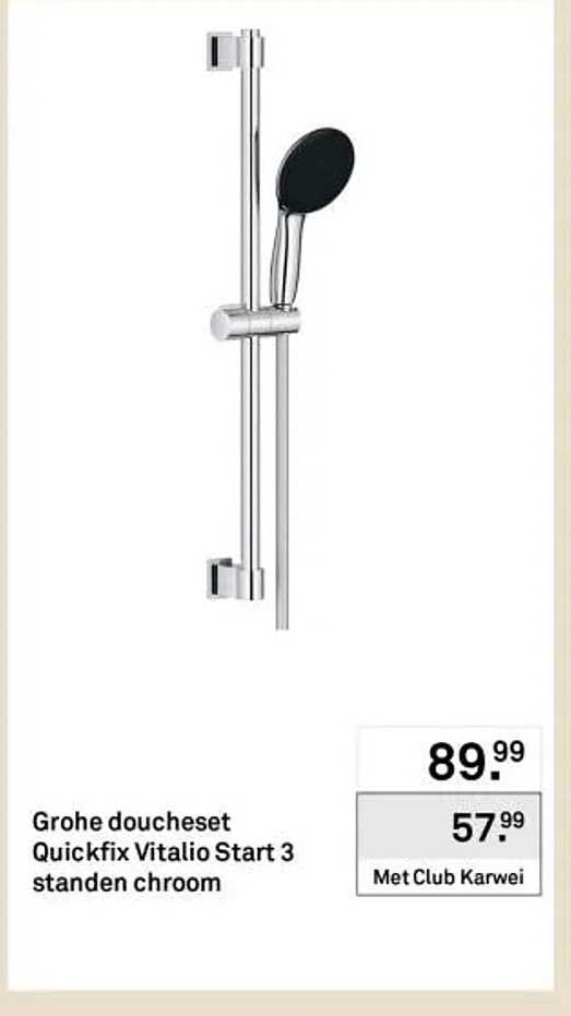 Grohe doucheset Quickfix Vitalio Start 3 standen chroom