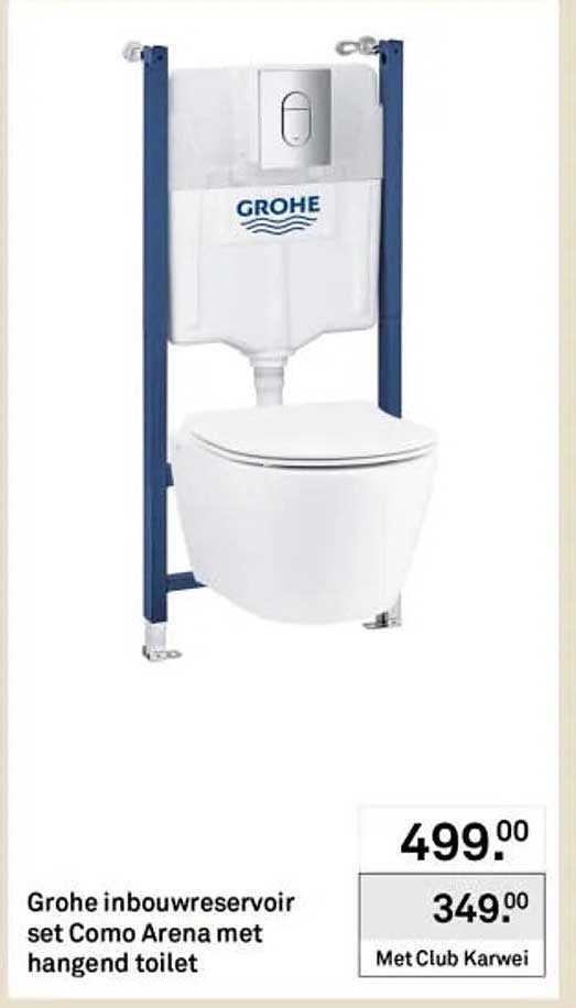 Grohe inbouwreservoir set Como Arena met hangend toilet