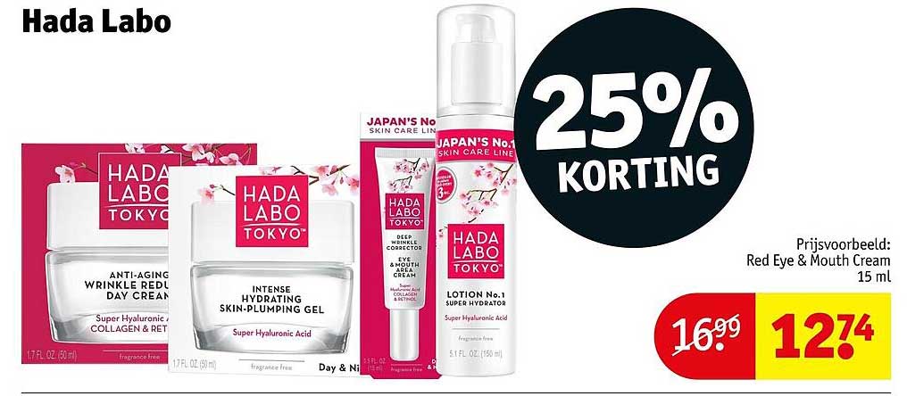 Hada Labo 25% korting
