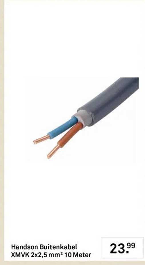 Handson Buitenkabel XMVK 2x2,5 mm² 10 Meter