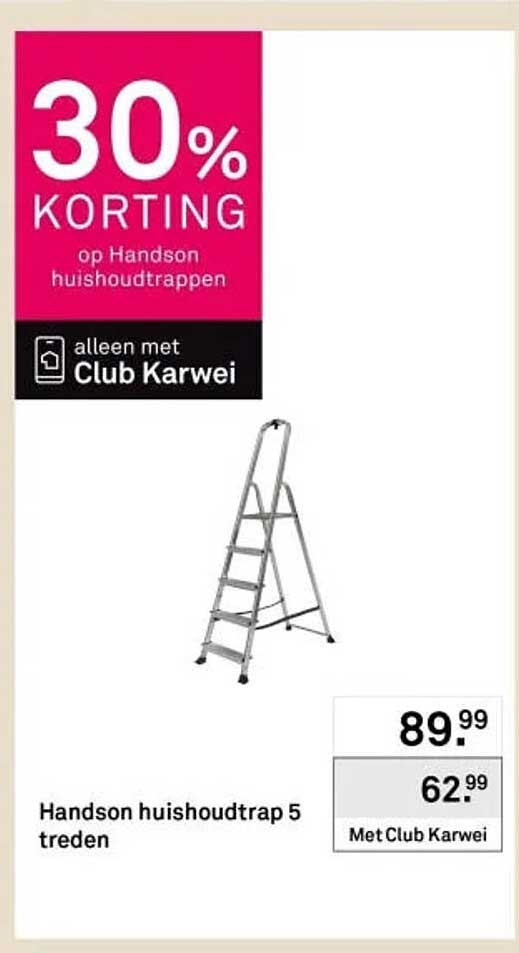 Handson huishoudtrap 5 treden 30% korting alleen met Club Karwei