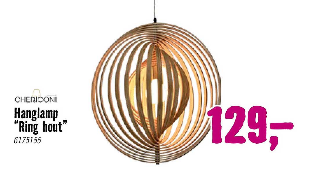 Hanglamp “Ring hout”
