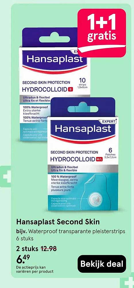 Hansaplast Second Skin 1+1 gratis