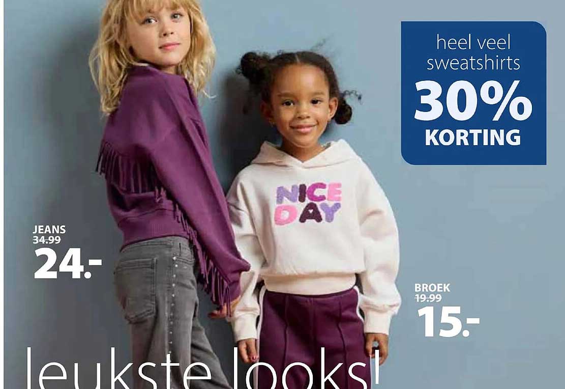 heel veel sweatshirts 30% KORTING
