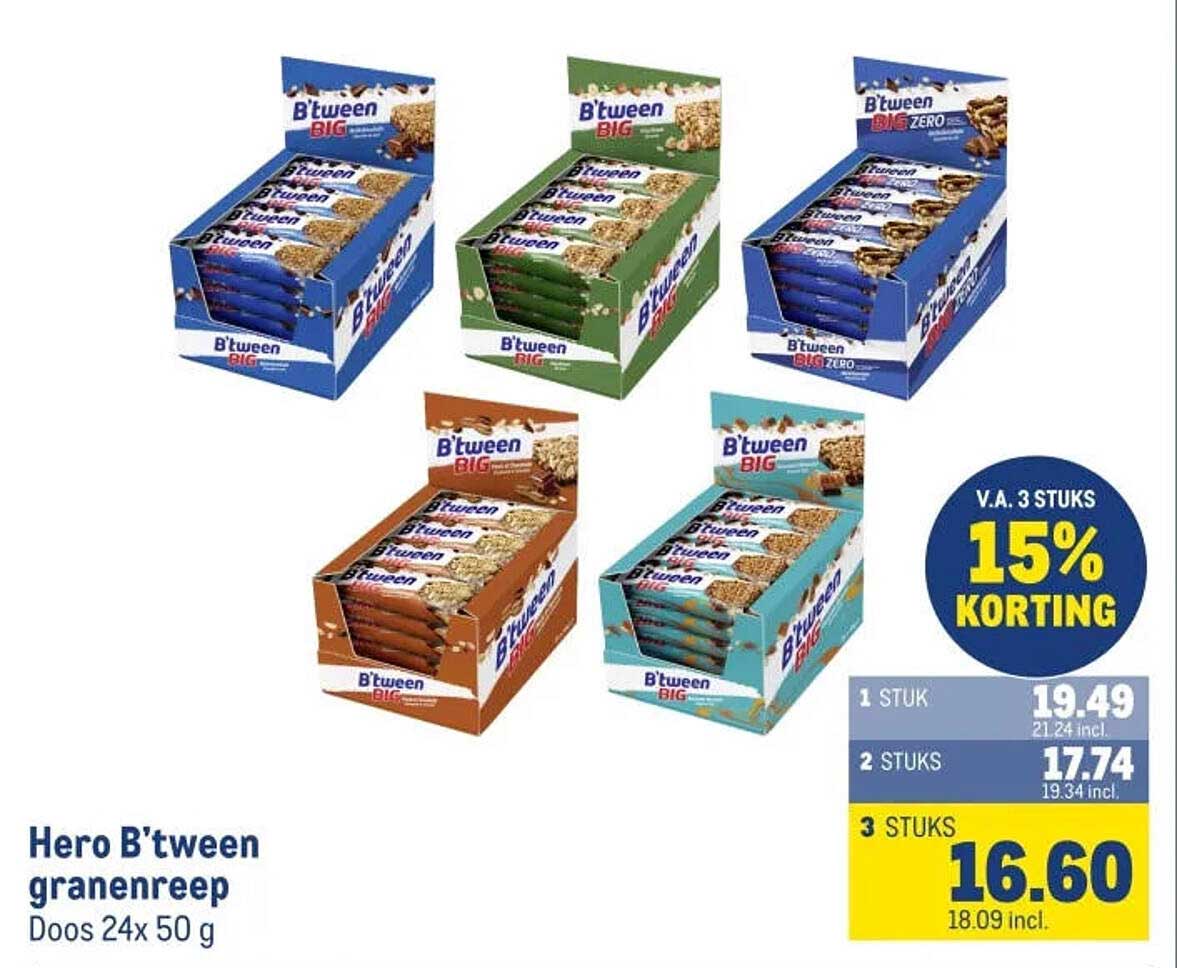 Hero B'tween granenreep Doos 24x 50 g