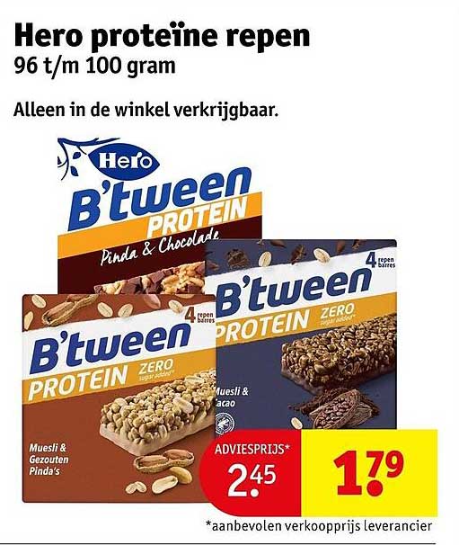 Hero proteïne repen 96 t/m 100 gram