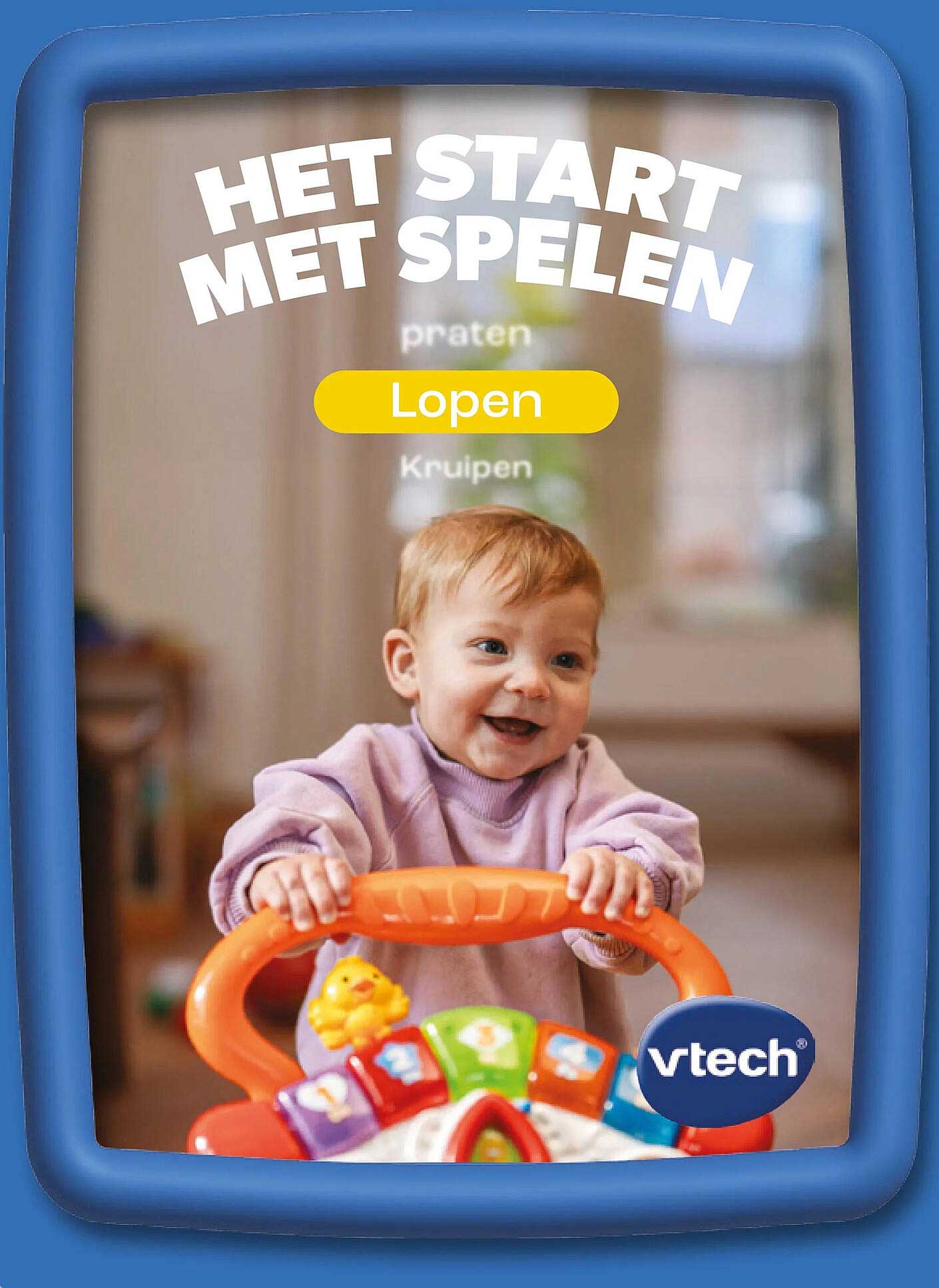Het start met spelen - lopen - kruipen